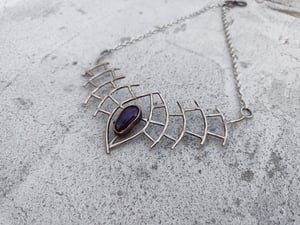 Amethyst labyrinth necklace 