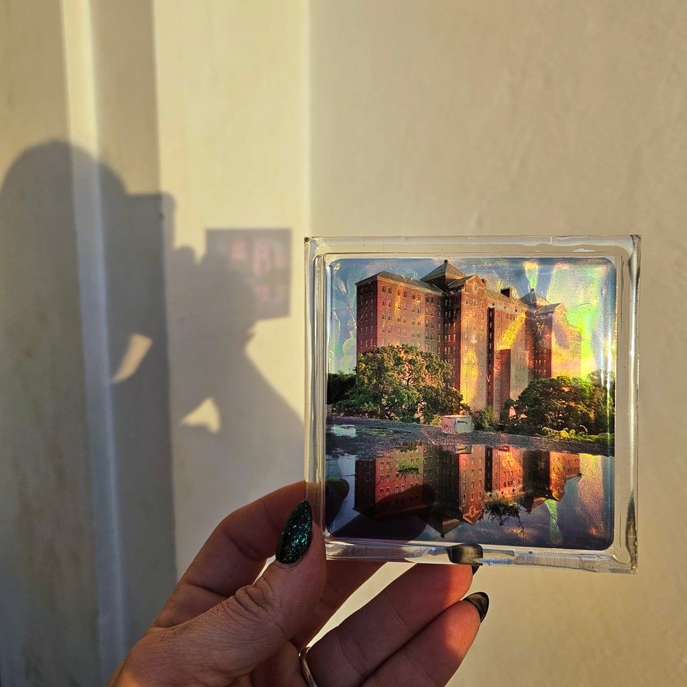 Image of Iridescent Castle in the Sky Square Coaster