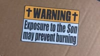 Image 1 of + WARNING +  BUMPER STICKERS 