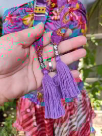 Image 7 of MYLA tassel top Reds Purples