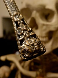 Image 6 of Coffin shaped vintage Hand Mirror - With Real Preserved Spider Web 