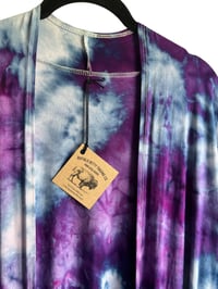 Image 6 of 3XL Jersey Knit Cardigan in Purple Haze Ice Dye