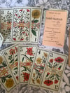 Tarot à jouer français des fleurs, vintage de Dusserre, reproduction d’un jeu de 1902.
