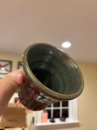 Image 3 of Green/Brown Spiral Vase