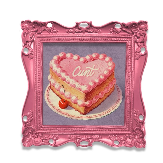 Retro Art Print // 'Cunt' Cake