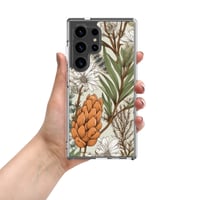 Image 3 of Art Nouveau Inspired Light and Airy Boho Floral Sketch Clear Case for Samsung®