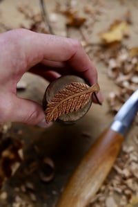 Image 2 of Fern Leaf Pendant Necklace. 