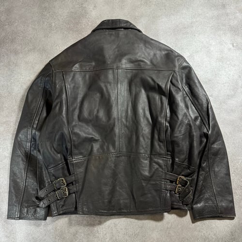 Image of 1990s Heavywieght Leather Jacket, Size Large
