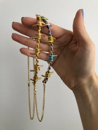 Image 7 of BARBED WIRE CHOKER THIN CHAIN