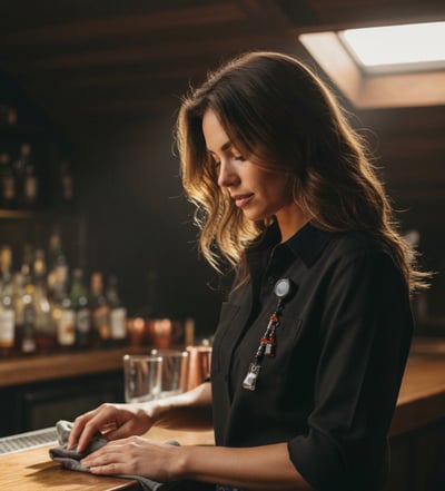 Image of bartender badge clip 
