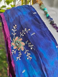 Image 2 of Mykonos sari jewel oversized waistcoat / top 10-18 blue pink