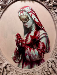 Image 1 of ‘NOW I LAY ME DOWN TO BLEED’ - 7 x 5” - Complimentary Double-Sided Print