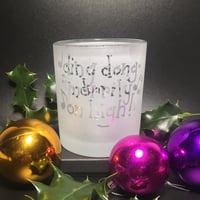 Image 2 of ‘Ding Dong Merrily On High!’ Christmas tealight holder