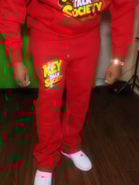 Image 2 of Premium Red Key Talk Society sweatsuit Hoody (2 Piece)