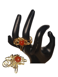 Image 3 of Carnelian Eye of Ra ring