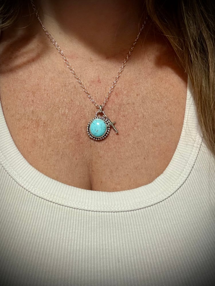 Image of Dainty Kingman & Cross Necklace (3) 🩵