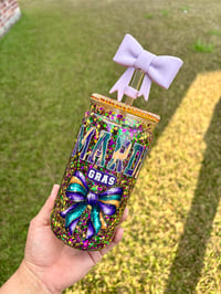 Image 1 of Mardi Gras snowglobe cup 