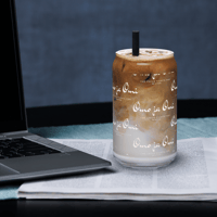 Image 1 of Omo Logo Can-shaped glass