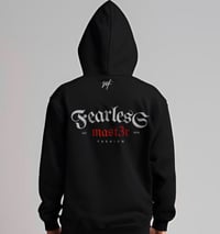 Image 2 of MF3 black, gey & red  fearless hoodie