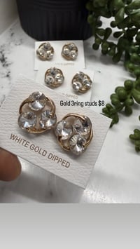 Gold 3ring studs