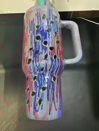 Image 2 of 40oz red white blue cheetah 