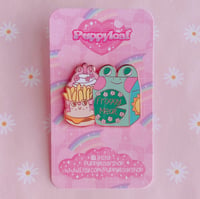 Image 1 of Froggy Meal Enamel Pin