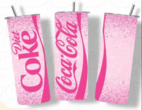 Diet Coke pink glitter 20oz tumbler