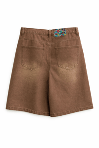 Image 2 of Brown Denim Work Shorts 