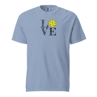Image 2 of LOVE Pickleball Unisex Garment-dyed Heavyweight T-shirt