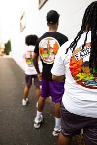 Image 3 of White Puff print FADE U  oversized T shirt 