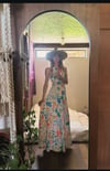 early 70 les fruits halter maxi dress 