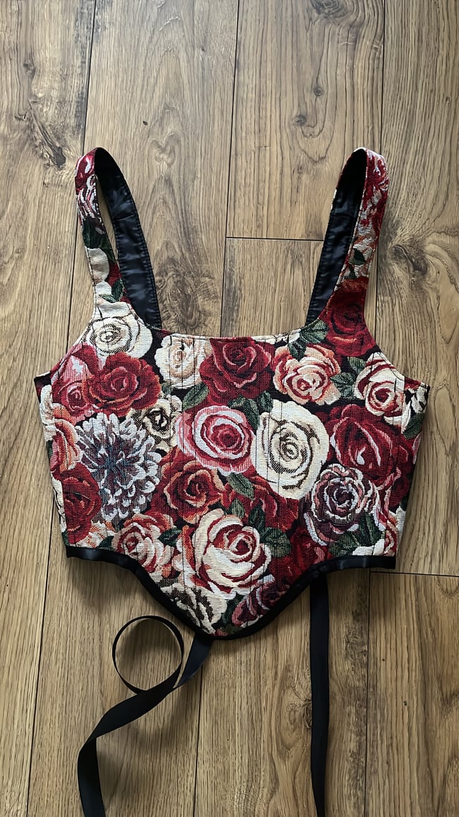 Floral tapestry corset 