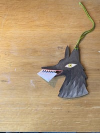 Image 3 of Wolf- hand painted wall charm 