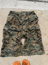 Image 1 of  Vintage camo diamonds and pearl long shorts