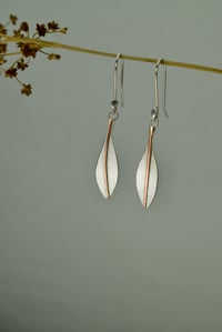Image 3 of Silver olive leaf earrings 