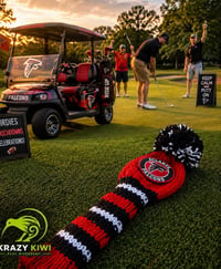 Image 2 of Atlanta Falcons football custom Golf Club Cover hand knit logo NFL fan  gift