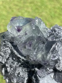 Image 17 of Transparent Phantom Fluorite On Druzy Quartz Matrix  #1803