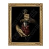 Original Painting Print // Gemstone Jeweled Heart & Dagger in Oil