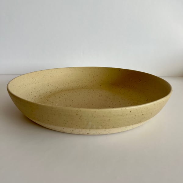 Image of Serving Plate in sand colour 