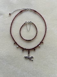 Image 8 of THE ‘LAMB MILAGRO’ GARNET NECKLACE 