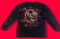 Image 1 of “SCORPIO SEASON” BLEACH PAINTED LONG SLEEVE T-SHIRT XL