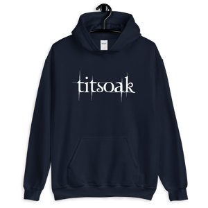 TITSOAK hoodie (white ink)