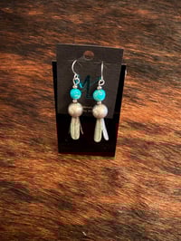 Image 2 of Kingman Pearl Bottom Drop Earrings