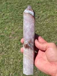 Image 5 of Large Lace Agate with Amethyst Generator #2659