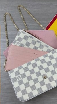  White Checkered Crossbody  preorder 