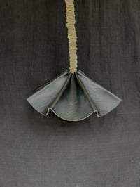 Image 1 of Black leather sculpted shade