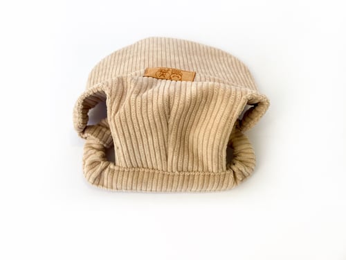 Image of Beige Corduroy Pet Hat