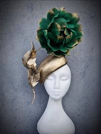 Image 1 of 'Peony' in Gold and Pine Green