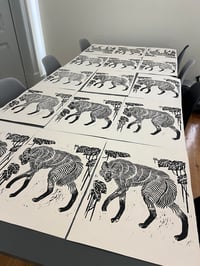 Image 2 of LOBO-GUARÁ • linocut print 