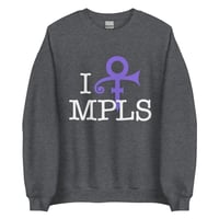 Image 3 of I [PRINCE] MPLS Crewneck Sweatshirt (White Text)